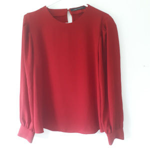 Zara Red Blouse NWT Sz L